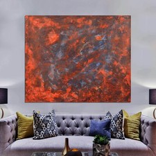 Jackson Pollock style Professional Artist Canvas painting 72 X60 Abstract,6ft