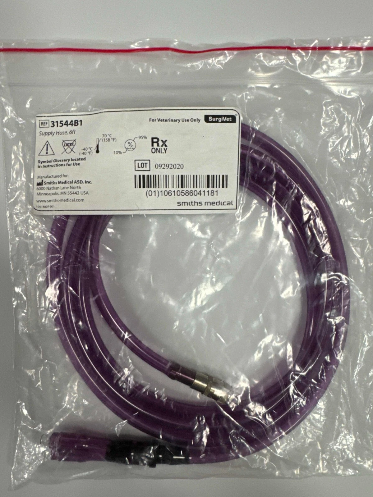 Smiths Medical 31544B1 NIBP Supply Hose, 6ft, Original OEM