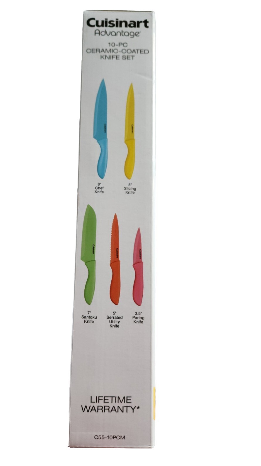 Cuisinart Advantage 10 Piece Ceramic Coated Knife Set w/ Blade Guards