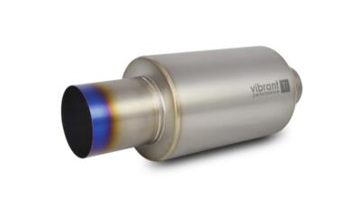 Vibrant Performance 17564 Muffler with Straight Cut Burnt Tip, 3.50'' Inlet