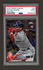 2018 Topps Chrome Rafael Devers Batting #25 PSA 9 MINT