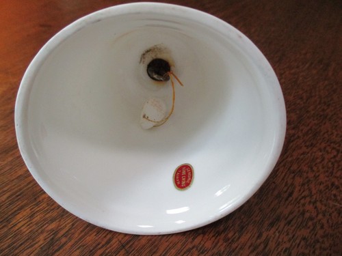 CAMPANA COMMERCIALE VINTAGE ANNI '50 "VIOLA GRUPPO FLOREALE VERA PORCELLANA LEGNO TAIWAN - Foto 10 di 11