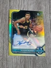 KEEGAN MURRAY 2021/22 BOWMAN CHROME U YELLOW REFRACTOR AUTOGRAPHED RC.#20/75.