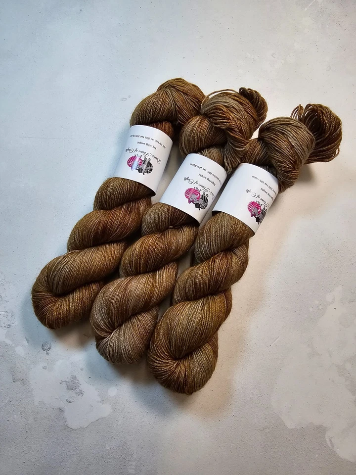 Sw Merino Yak Nylon Garn, 4-ply, Griffweise Gewicht, 100g, Toffee Nieselregen - Bild 3 von 4