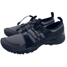 Merrell Womens Siren Guided Moc Jersey Trail Shoes 7 Black Gray Leather Low Top