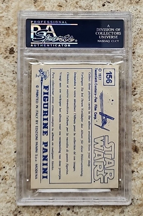 1977 PANINI STAR WARS THE FALCON STICKERS ITALY #156 PSA 7 NM RARE POP 1 - Image 2 of 3