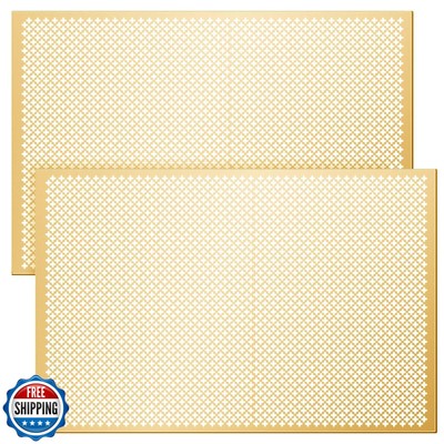 Gisafai 2 Pcs Cloverleaf Aluminum Sheet 2 Feet by 3 Feet Perforated Metal She