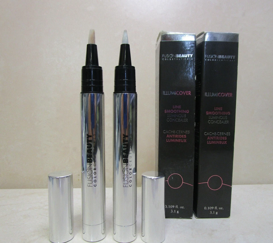 Corrector facial luminoso suavizante línea Illumicover 2 FUSION BEAUTY PÁLIDO 0,109 oz Foto 3 de 3