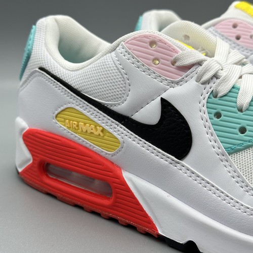 Nike Air Max 90 'Spring Multi-Color' White Black FZ3622-100 Women's 8.5 / Mens 7 - 第 2/9 張圖片