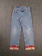 Vintage Levis 550Jean Youth 9Blue Relaxed Fit Causal Light Wash Aztec Y2K 24X25