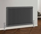 2 column Horizontal Traditional anthracite Central Heating Radiator 300x1015mm