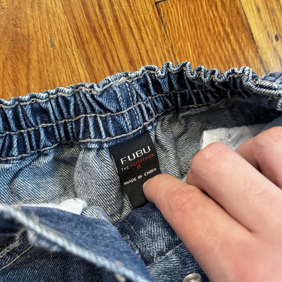 Jeans holgados vintage Y2K The Fubu Collection niños talla 6 carpintero  Foto 2 de 3