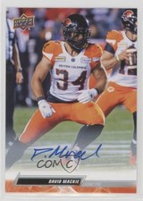 2023 Upper Deck CFL Auto David Mackie #65 Auto 0jd0