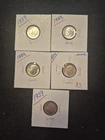 5 Uncirculated 1959 Silver Roosevelt Dimes