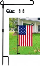 Durable Garden Flag Stand with Clip & Waterproof Powder-Coat Finish