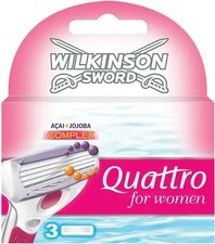 6 x Original Wilkinson Sword Quattro für Damen Rasierklingen - 2 x Box mit 3