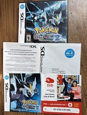 NO GAME Authentic Pokemon Black Version 2 Nintendo DS Case, Manual  Inserts