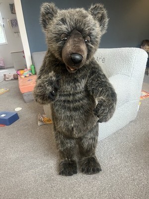 Hansa Grizzly Bear Yogi 34  Inch Standing Stuffed Bear
