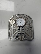 Vintage Ortak Pewter Desk Clock - Design by Charles Mackintosh