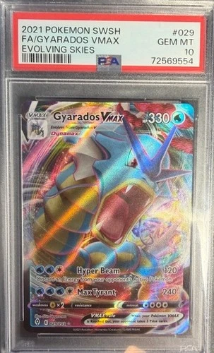 2021 Pokemon Sword & Shield Evolving Skies Gyarados VMAX Fa PSA 10 #029