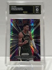 2021-22 Panini Prizm Giannis Antetokounmpo Fearless Hyper Prizm Gem Mint 10