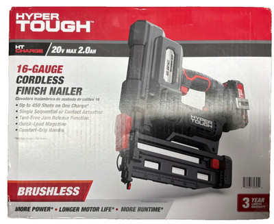 Hyper Tough 20V Max Brushless Cordless 16-Gauge Brad Nailer Kit  (CCT188WT1)