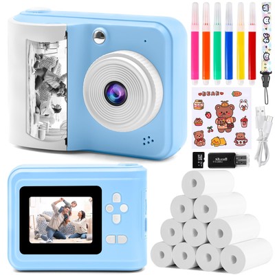 Gontence Macchina Fotografica Bambini, 2.4 HD Selfie Fotocamera Bambini con Scheda da 32 GB e 3 Rotoli di Carta da Stampa, Giochi Regalo Natale bambini bambino 3-12 Anni(Viola Gontence Macchina Fotografica Bambini, 2.4 HD Selfie Fotocamera Bambini con Scheda da 32 GB e 3 Rotoli di Carta da Stampa, Giochi Regalo Natale bambini bambino 3-12 Anni(Viola