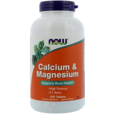 Now Foods, Calcium & Magnesium 250 Tabletten, hochdosiert