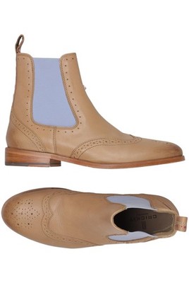 CRICK IT Stiefelette Damen Ankle Boots Booties Gr. EU 39 Leder Beige #9f65k9a