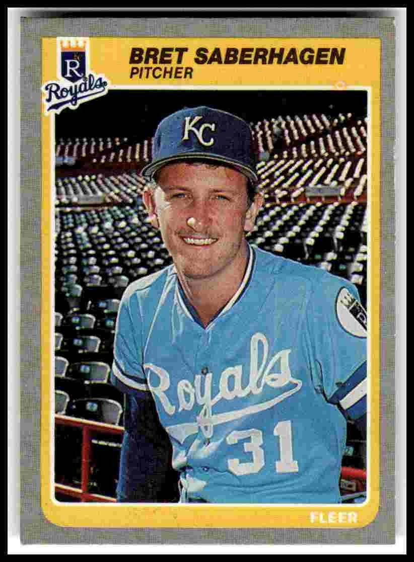 1985 Fleer #212 Bret Saberhagen RC Rookie Card
