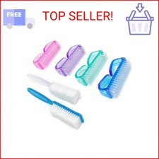 Qeedy 6 Pack Handle Grip Nail Cleaning Brush, Fingernail Brush Cleaner Scrub Bru