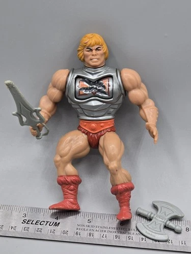 He-Man Figure Vintage 1981 Masters of the Universe Soft Head MOTU