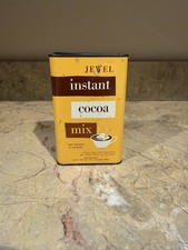 Contenedor de metal mezcla en polvo instantáneo de cacao para compras en casa Jewel Tea de colección 12 oz