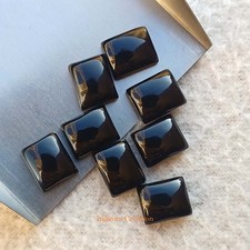 Natural Black Onyx Rectangle Cabochon 6x8mm To 20x25mm Loose Gemstone