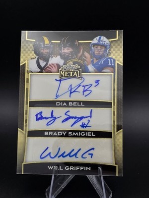 2025 Leaf Metal DIA BELL SMIGIEL WILL GRIFFIN Triple AUTO 1/1 GOLD Texas FSU