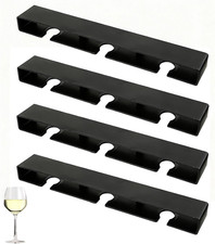 4 Pezzi Porta Bicchieri Da Vino Sospeso Supporto per Calici Vino Senza Foratura 