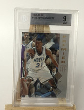 1995-1996 SP Kevin Garnett Rookie Card BGS 9 Mint Timberwolves. rookie card picture