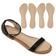  2 Pairs Pigskin Non-Slip High Heel Cushion S / 5-8 Women Size, Beige