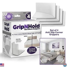 Heavy-Duty Bed Sheet Holders, Non-Slip Gripper, Fits All Bed Sizes, 1-Pack