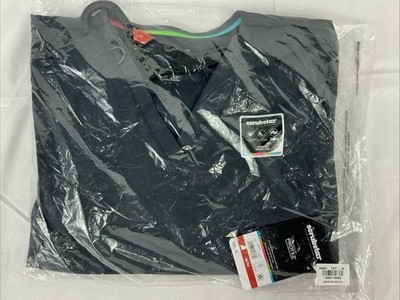 NWT Scrubstar Ultimate Collection Scrub Top Dark Grey Womens Medium