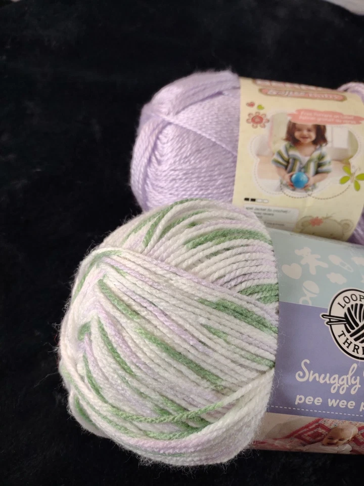 New • 2 Skeins Yarn • Bernat & Snuggly Wuggly | Multi Color & Lilac - Image 2 of 4