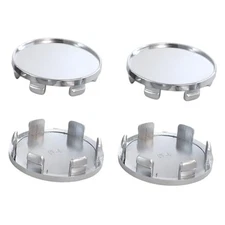 4PCS Car Wheel Center Caps, ABS Snap-in Rim Center Hub Caps Cover Silver