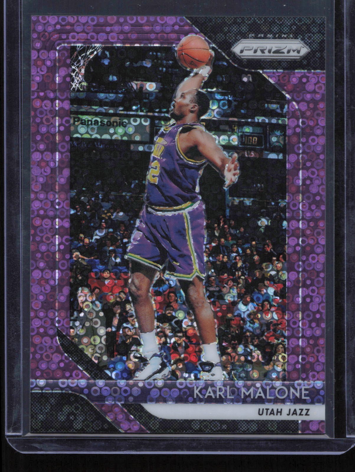 2018-19 Panini Prizm #75 Karl Malone Prizms Fast Break Purple #/75