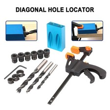 15° Pocket Hole Jig Kit 7 15Pc Wood Drill Guide With Clamp