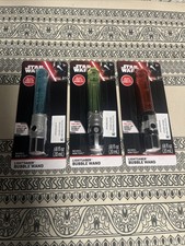 Imperial Toy Star Wars Set Of 3 Mini Lightsaber Bubble Wand Red Green NIP