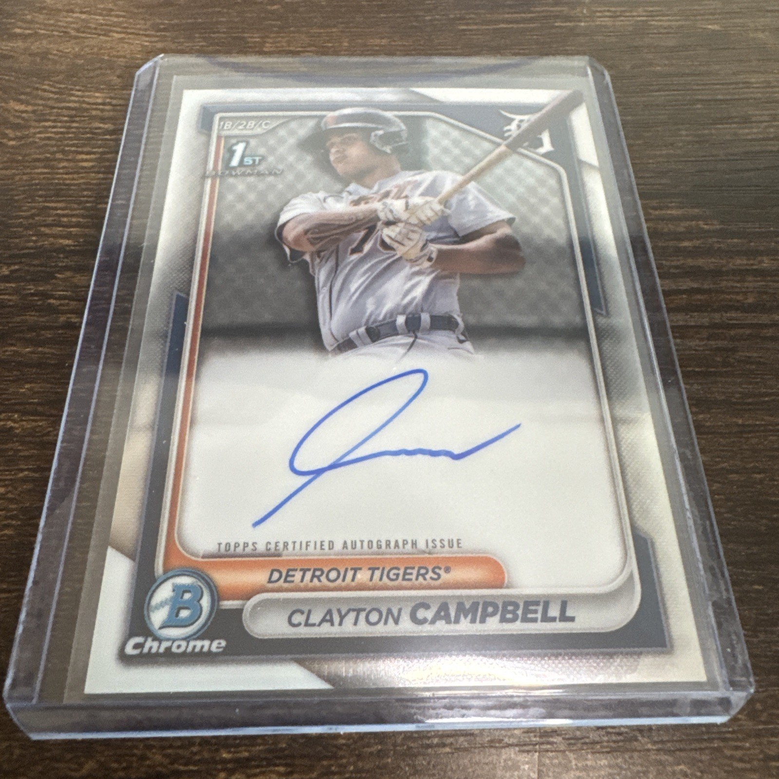 CLAYTON CAMPBELL 2024 BOWMAN CHROME 1ST BASE AUTOGRAPH TIGERS AUTO