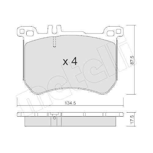 Plaquettes de frein Metelli 22-1021-0 pour Mercedes Benz classe C berline en acier fritté