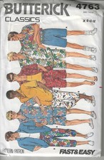 Uncut BUTTERICK Classics 4763 Vintage Sewing Pattern Men's Shirt  Shorts