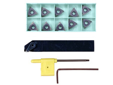 16mm Vertical Threading Inserts: 60 Deg Carbide for External Lathe Work