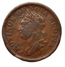 1 Penny 1832 Canada Provinces Nova Scotia. Tokens . Breton 870